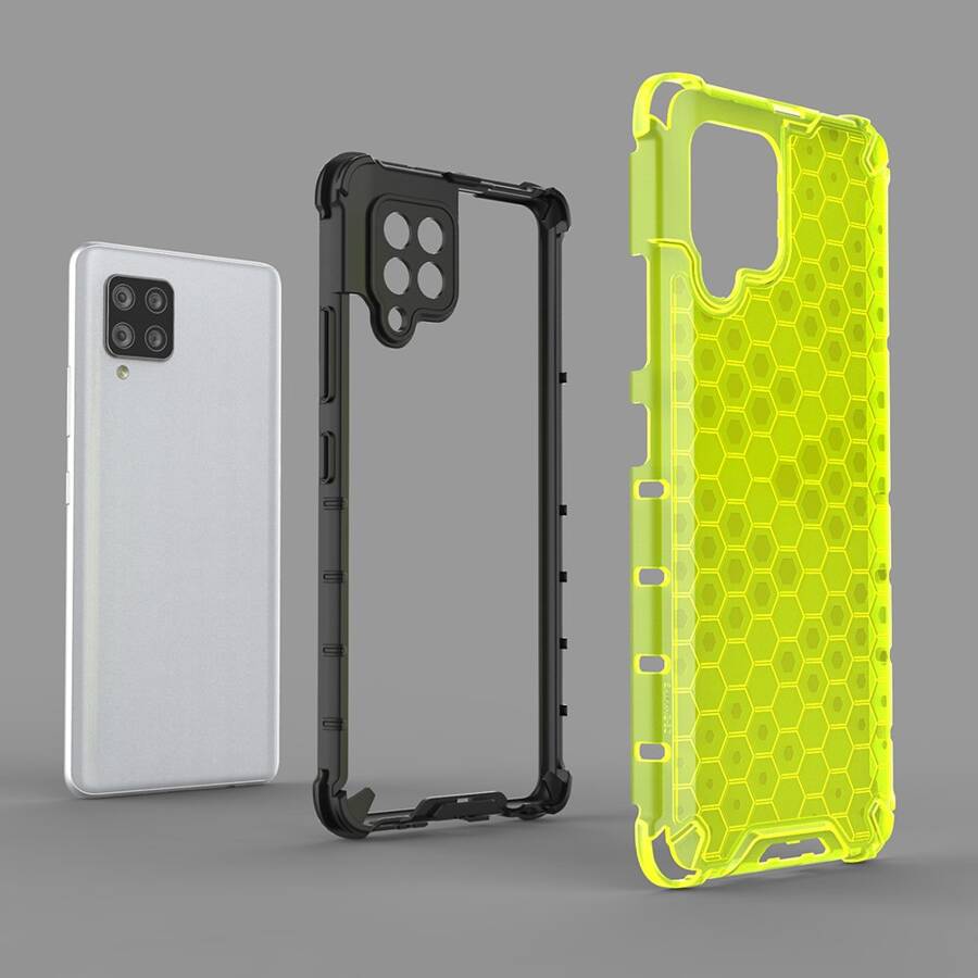 HONEYCOMB CASE ARMOR COVER WITH TPU BUMPER FOR SAMSUNG GALAXY A42 5G GREEN