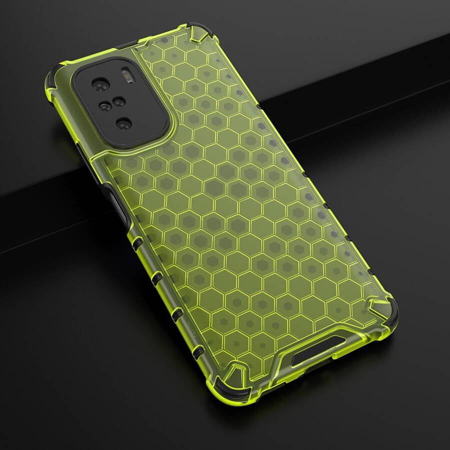 HONEYCOMB CASE ARMOR COVER WITH TPU BUMPER FOR XIAOMI REDMI K40 PRO+ / K40 PRO / K40 / POCO F3 GREEN