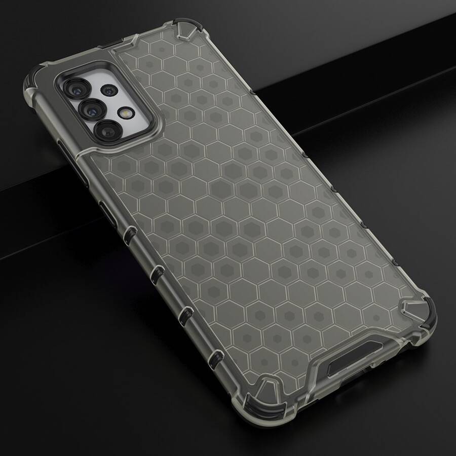 HONEYCOMB CASE ARMORED COVER WITH A GEL FRAME FOR SAMSUNG GALAXY A03S (166.5) BLACK