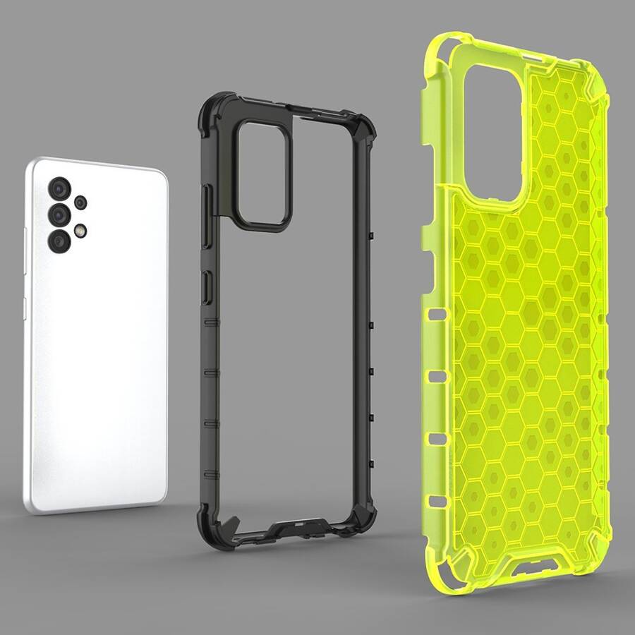 HONEYCOMB CASE ARMORED COVER WITH A GEL FRAME FOR SAMSUNG GALAXY A13 5G BLACK