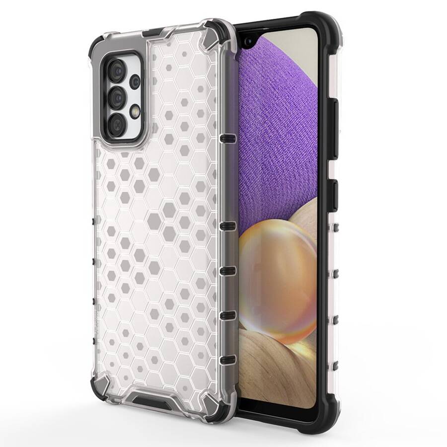 HONEYCOMB CASE ARMORED COVER WITH A GEL FRAME FOR SAMSUNG GALAXY A13 5G TRANSPARENT