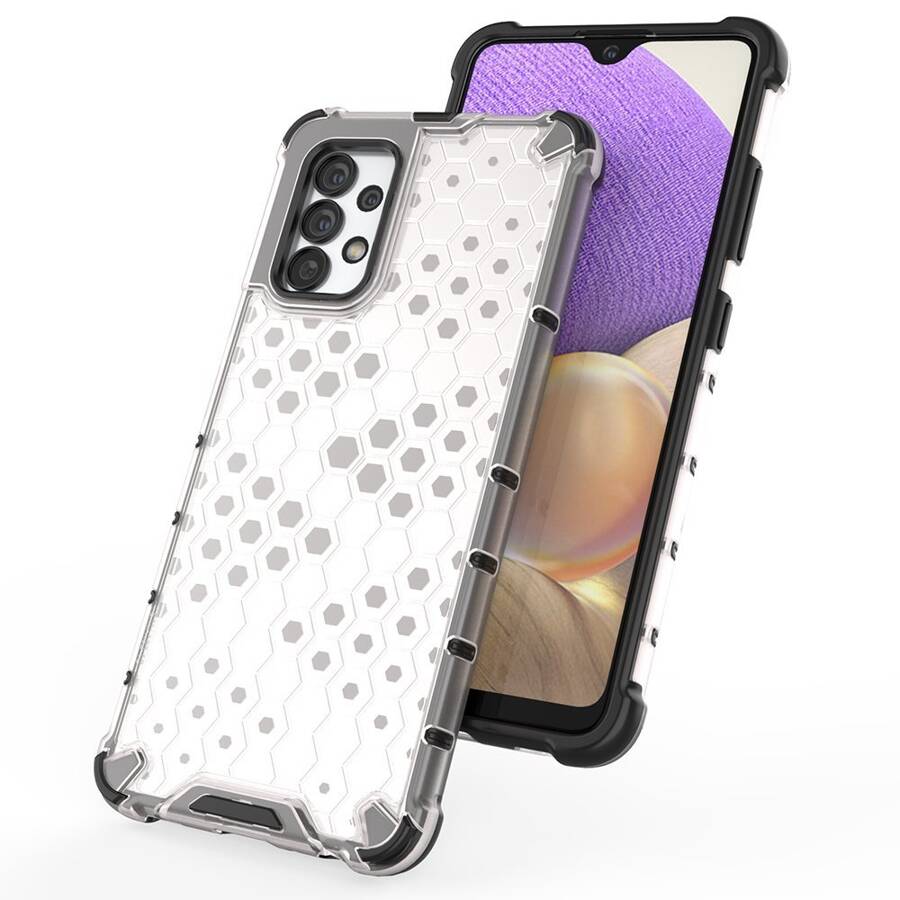 HONEYCOMB CASE ARMORED COVER WITH A GEL FRAME FOR SAMSUNG GALAXY A13 5G TRANSPARENT