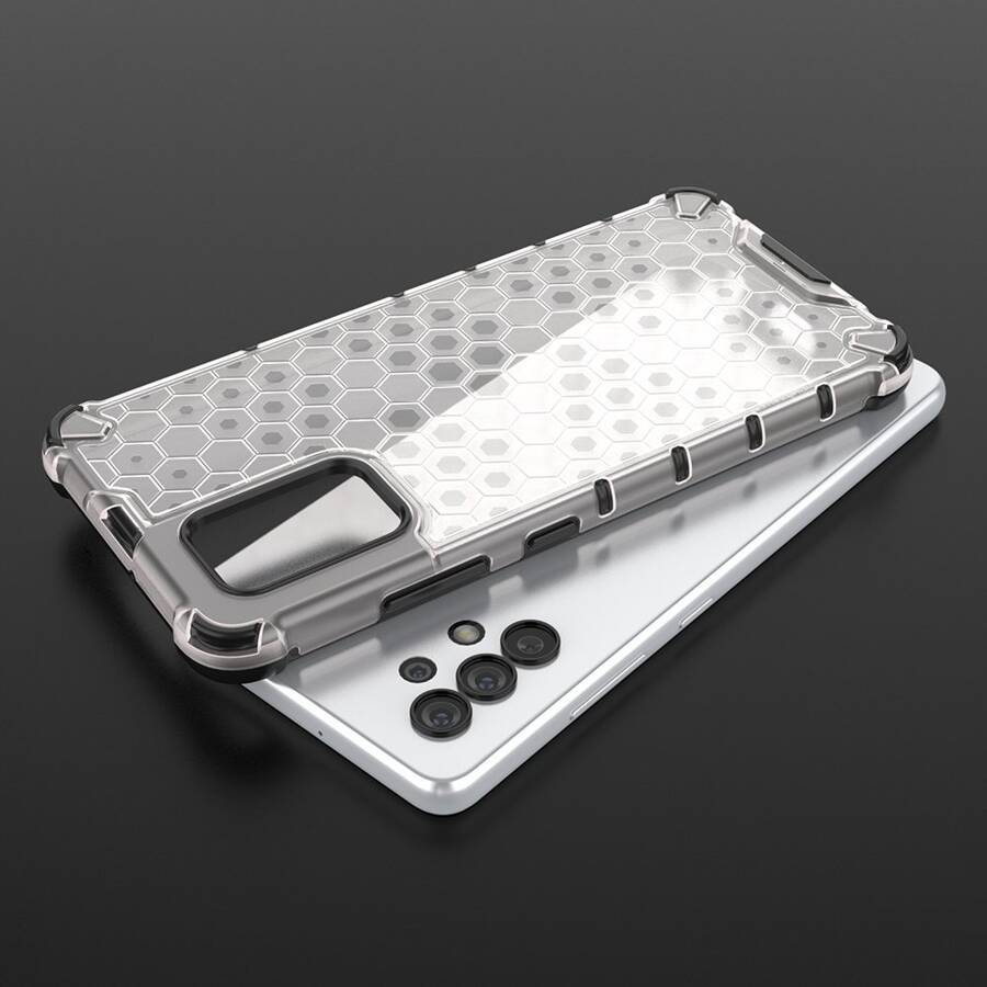 HONEYCOMB CASE ARMORED COVER WITH A GEL FRAME FOR SAMSUNG GALAXY A13 5G TRANSPARENT