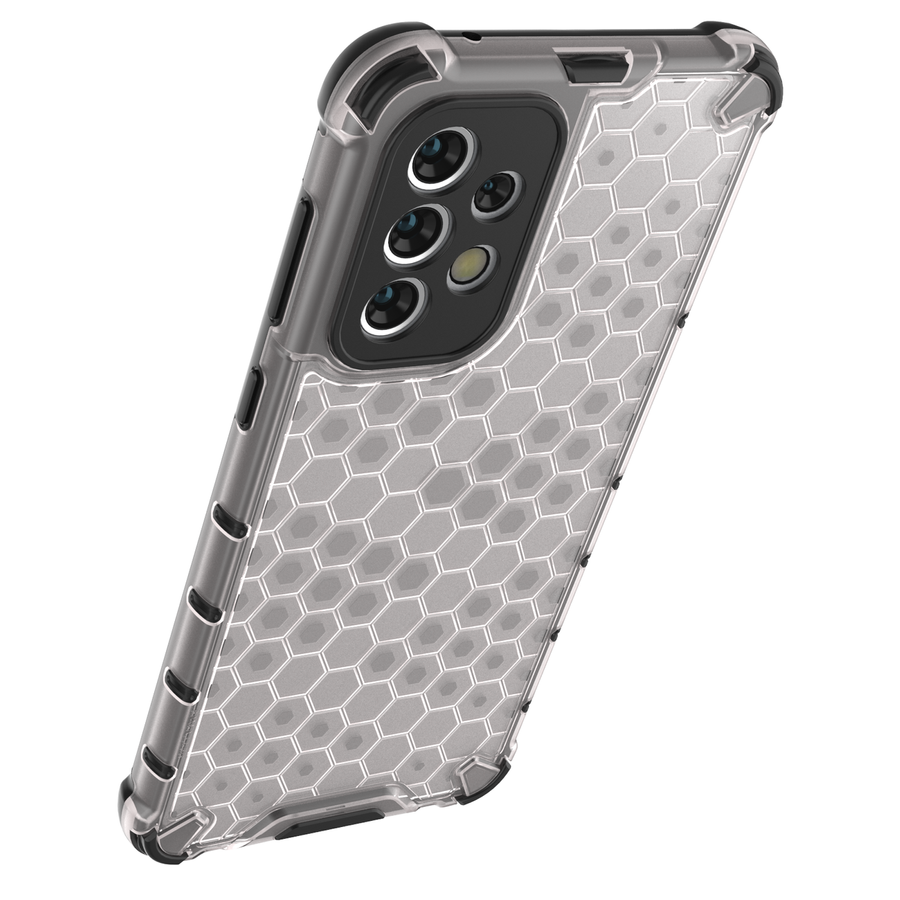 HONEYCOMB CASE ARMORED COVER WITH A GEL FRAME FOR SAMSUNG GALAXY A33 5G BLACK