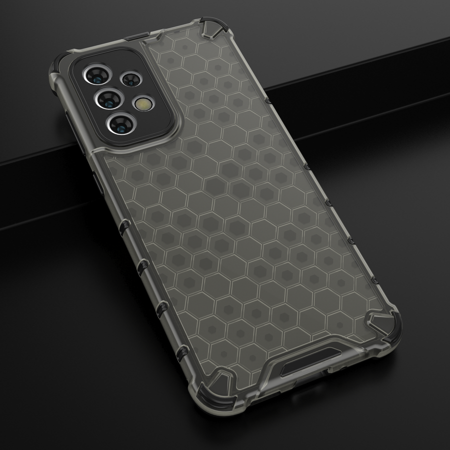 HONEYCOMB CASE ARMORED COVER WITH A GEL FRAME FOR SAMSUNG GALAXY A33 5G BLACK