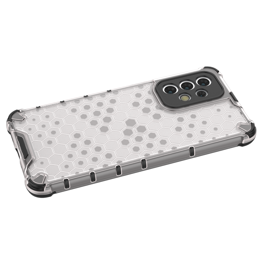 HONEYCOMB CASE ARMORED COVER WITH A GEL FRAME FOR SAMSUNG GALAXY A33 5G TRANSPARENT