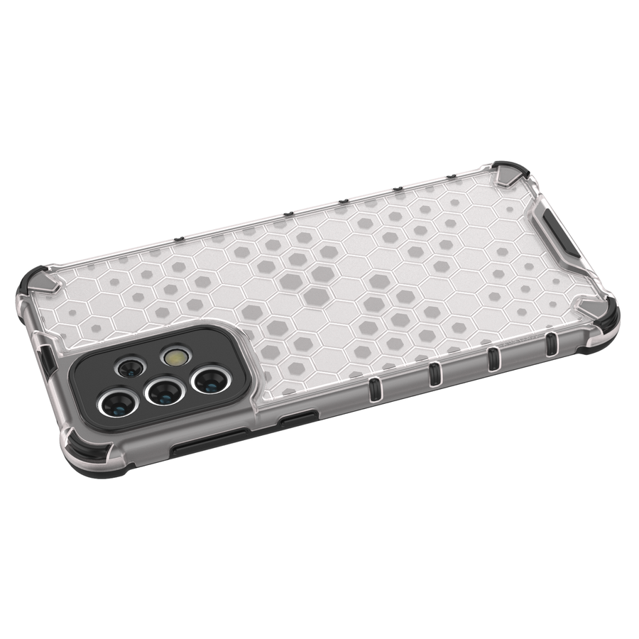 HONEYCOMB CASE ARMORED COVER WITH A GEL FRAME FOR SAMSUNG GALAXY A33 5G TRANSPARENT