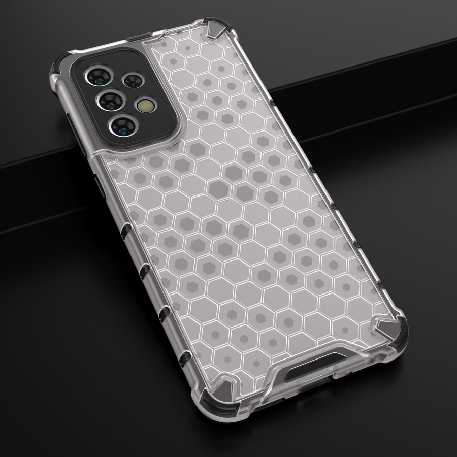 HONEYCOMB CASE ARMORED COVER WITH A GEL FRAME FOR SAMSUNG GALAXY A33 5G TRANSPARENT