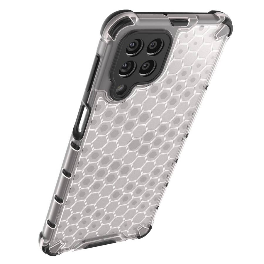 HONEYCOMB CASE ARMORED COVER WITH A GEL FRAME FOR SAMSUNG GALAXY M53 5G TRANSPARENT