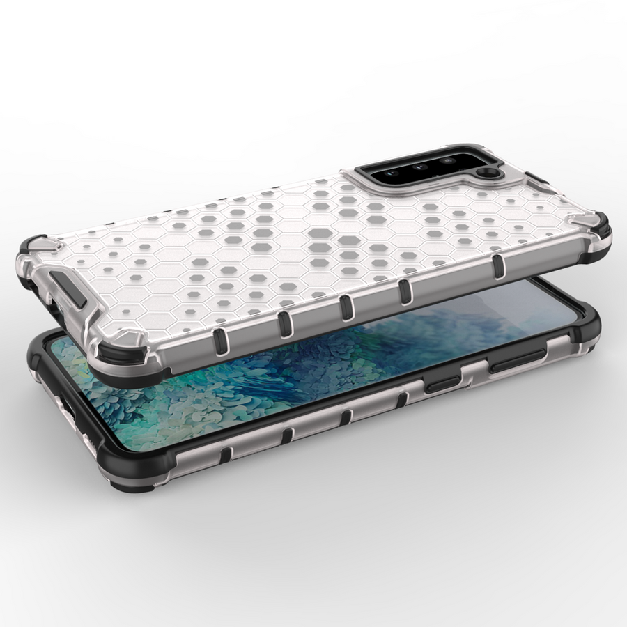 HONEYCOMB CASE ARMORED COVER WITH A GEL FRAME FOR SAMSUNG GALAXY S22 BLUE