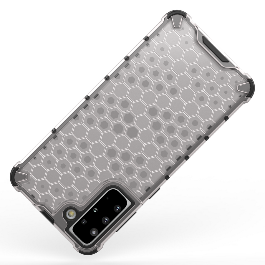 HONEYCOMB CASE ARMORED COVER WITH A GEL FRAME FOR SAMSUNG GALAXY S22 BLUE