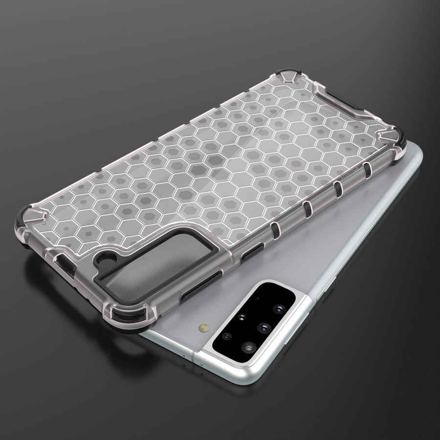 HONEYCOMB CASE ARMORED COVER WITH A GEL FRAME FOR SAMSUNG GALAXY S22 BLUE