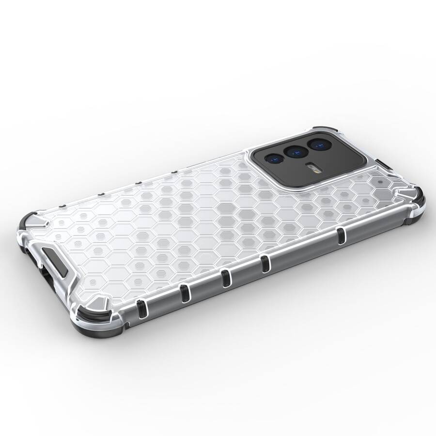 HONEYCOMB CASE ARMORED COVER WITH A GEL FRAME FOR VIVO V23 5G TRANSPARENT