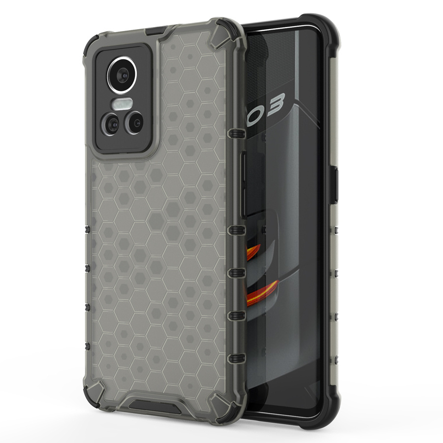 HONEYCOMB CASE ARMORED COVER WITH A GEL FRAME REALME GT NEO 3 BLACK