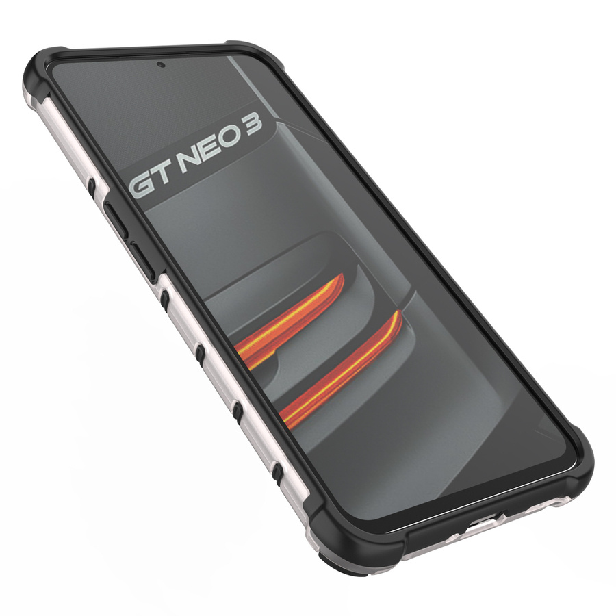 HONEYCOMB CASE ARMORED COVER WITH A GEL FRAME REALME GT NEO 3 BLACK