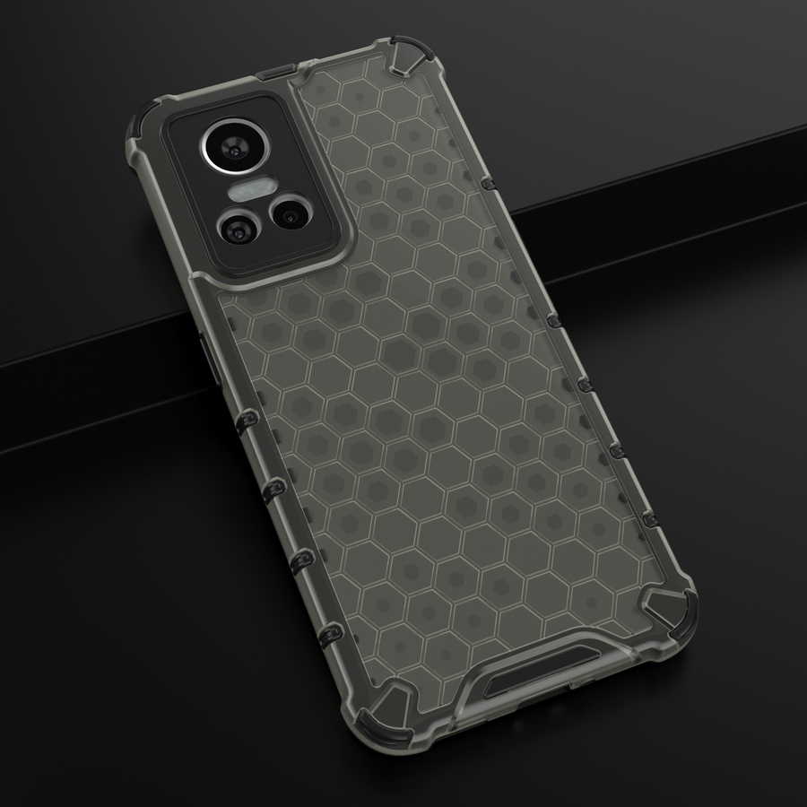 HONEYCOMB CASE ARMORED COVER WITH A GEL FRAME REALME GT NEO 3 BLACK