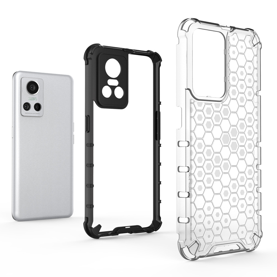 HONEYCOMB CASE ARMORED COVER WITH A GEL FRAME REALME GT NEO 3 BLACK