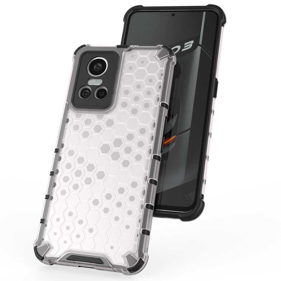 HONEYCOMB CASE ARMORED COVER WITH A GEL FRAME REALME GT NEO 3 BLACK