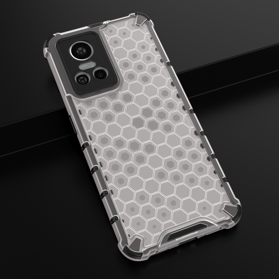 HONEYCOMB CASE ARMORED COVER WITH A GEL FRAME REALME GT NEO 3 TRANSPARENT