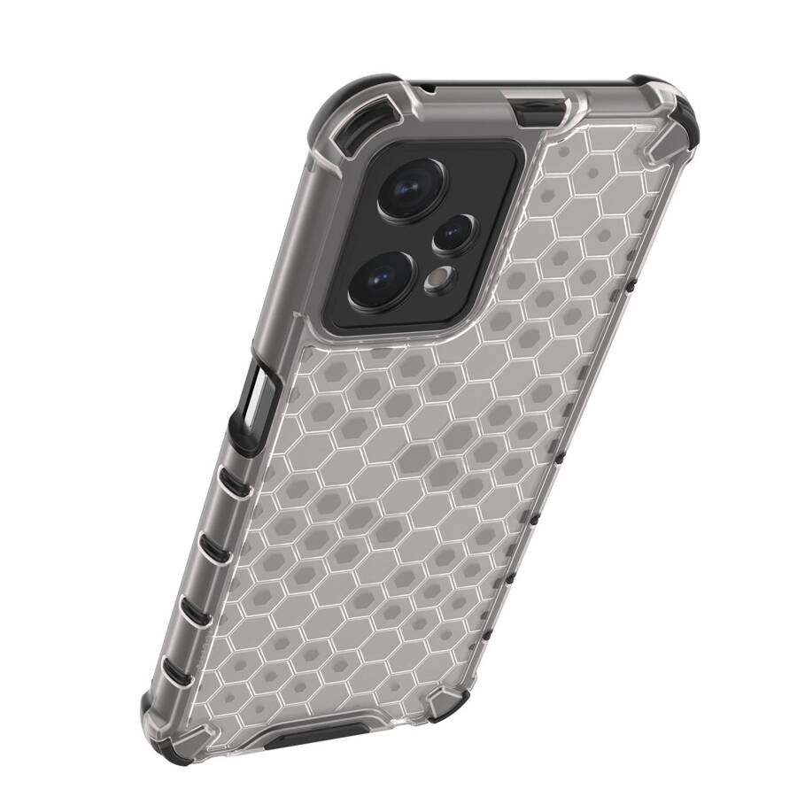 HONEYCOMB CASE ARMORED COVER WITH REALME 9 PRO GEL FRAME TRANSPARENT