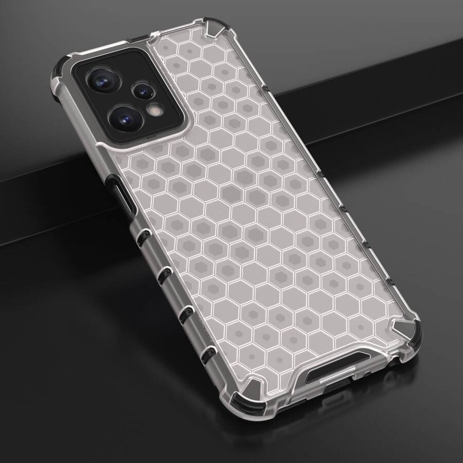 HONEYCOMB CASE ARMORED COVER WITH REALME 9 PRO GEL FRAME TRANSPARENT