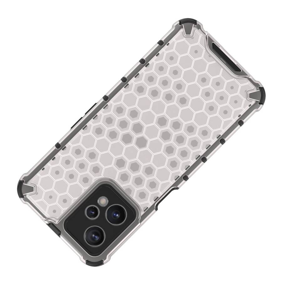 HONEYCOMB CASE ARMORED COVER WITH REALME 9 PRO GEL FRAME TRANSPARENT