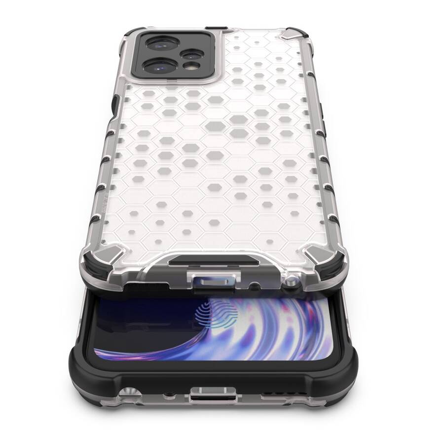 HONEYCOMB CASE ARMORED COVER WITH REALME 9 PRO GEL FRAME TRANSPARENT