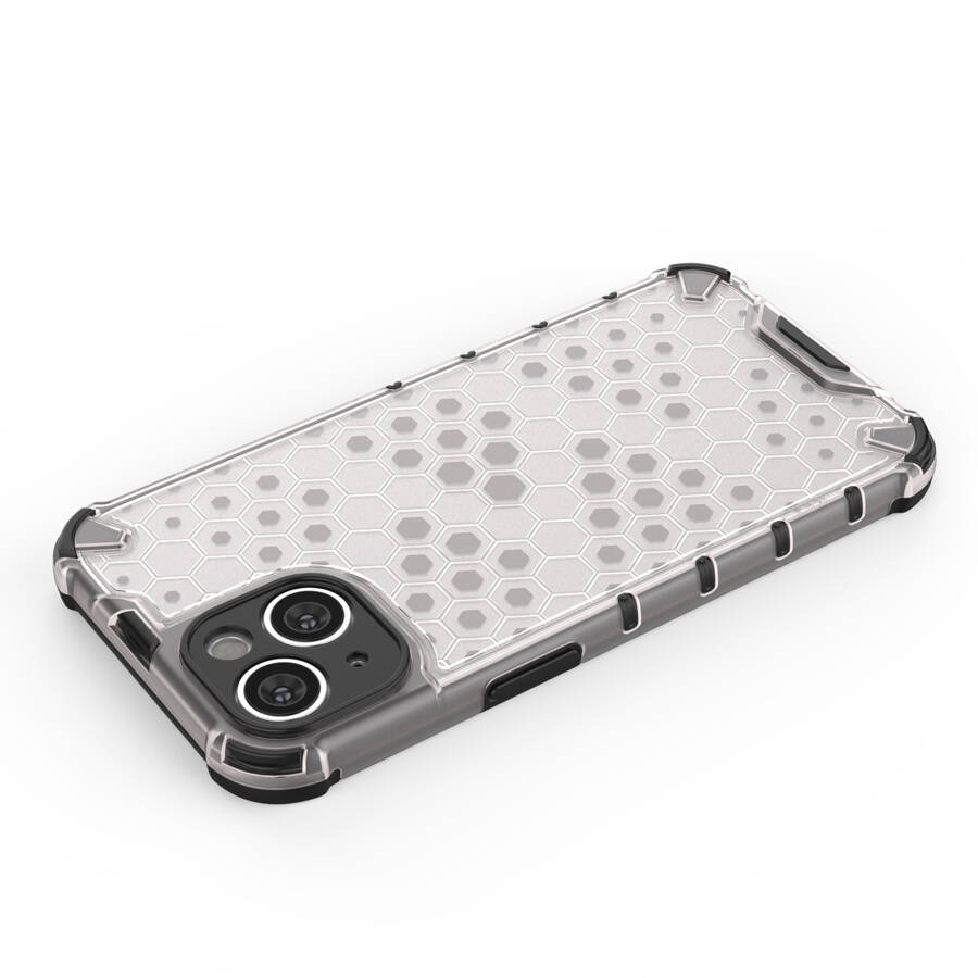 HONEYCOMB CASE FOR IPHONE 14 ARMORED HYBRID COVER BLACK