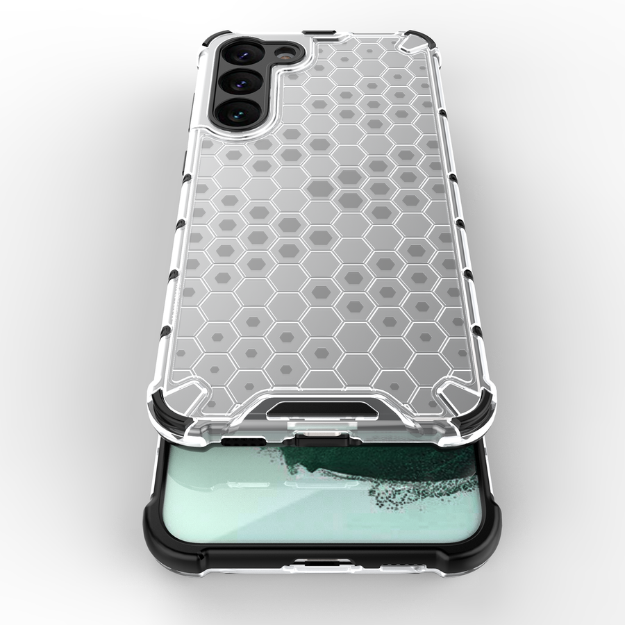 HONEYCOMB CASE FOR SAMSUNG GALAXY S23+ ARMORED HYBRID COVER BLACK