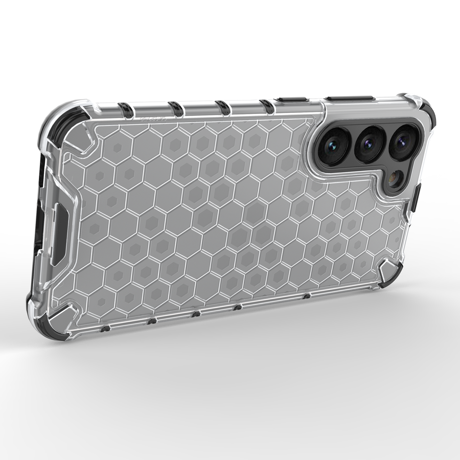 HONEYCOMB CASE FOR SAMSUNG GALAXY S23 ARMORED HYBRID COVER TRANSPARENT