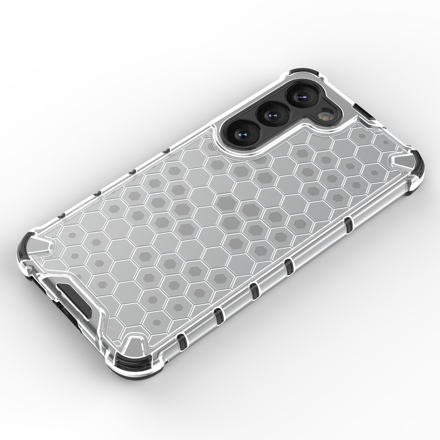 HONEYCOMB CASE FOR SAMSUNG GALAXY S23 ARMORED HYBRID COVER TRANSPARENT