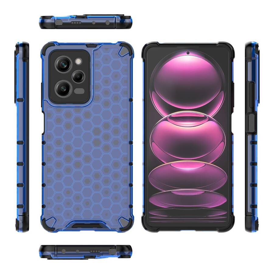 HONEYCOMB CASE FOR XIAOMI REDMI NOTE 12 PRO / POCO X5 PRO 5G ARMORED HYBRID CASE BLUE