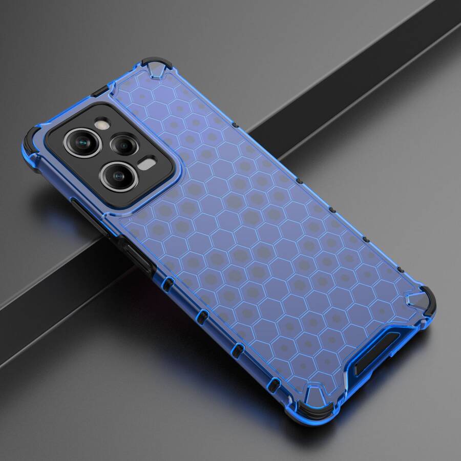 HONEYCOMB CASE FOR XIAOMI REDMI NOTE 12 PRO / POCO X5 PRO 5G ARMORED HYBRID CASE BLUE