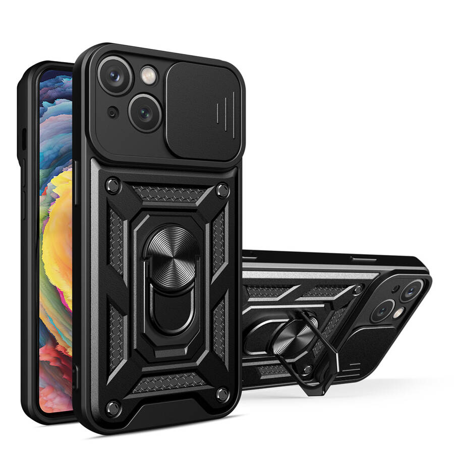 HYBRID ARMOR CAMSHIELD CASE FOR REALME 10 PRO ARMORED CASE WITH CAMERA COVER BLACK