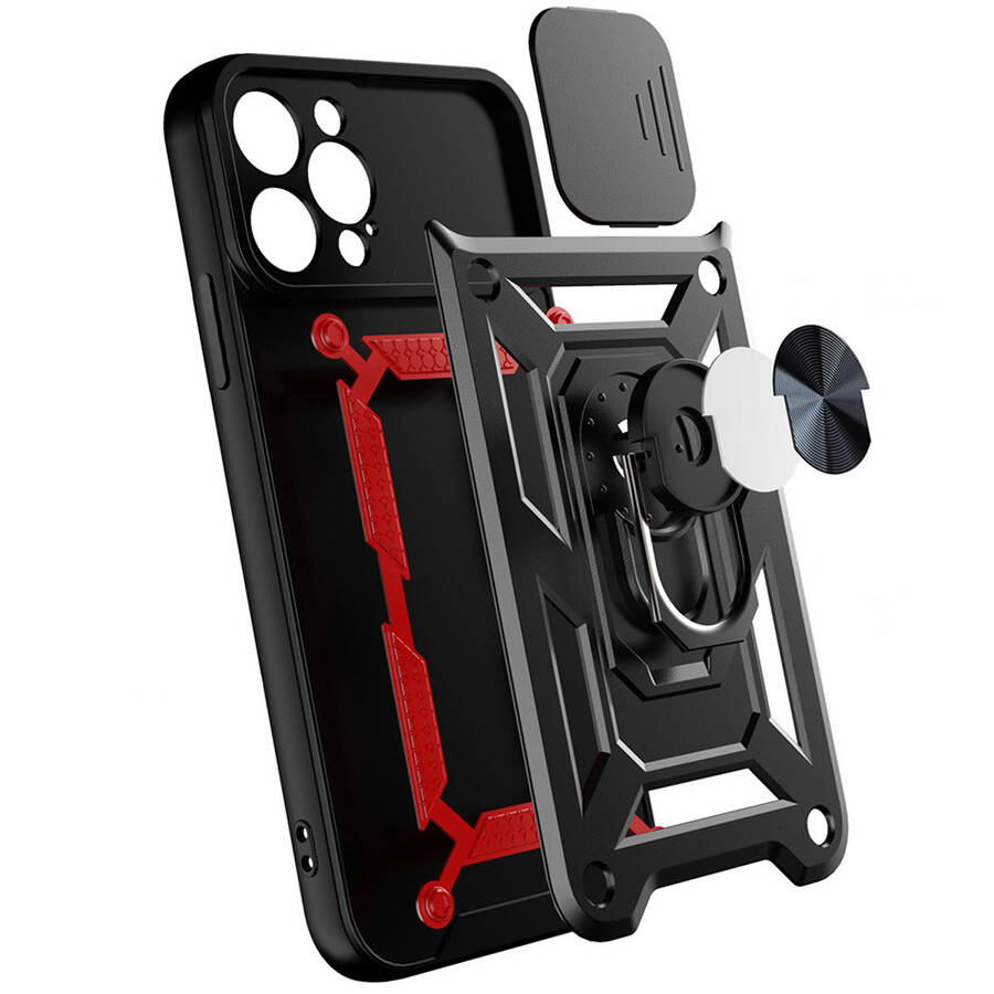 HYBRID ARMOR CAMSHIELD CASE FOR XIAOMI REDMI A1+ ARMORED CASE WITH CAMERA COVER BLACK