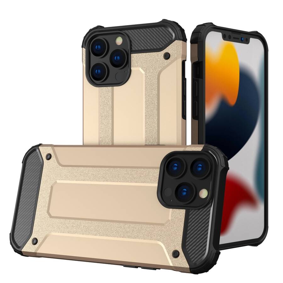 HYBRID ARMOR CASE TOUGH RUGGED COVER FOR IPHONE 13 PRO GOLDEN