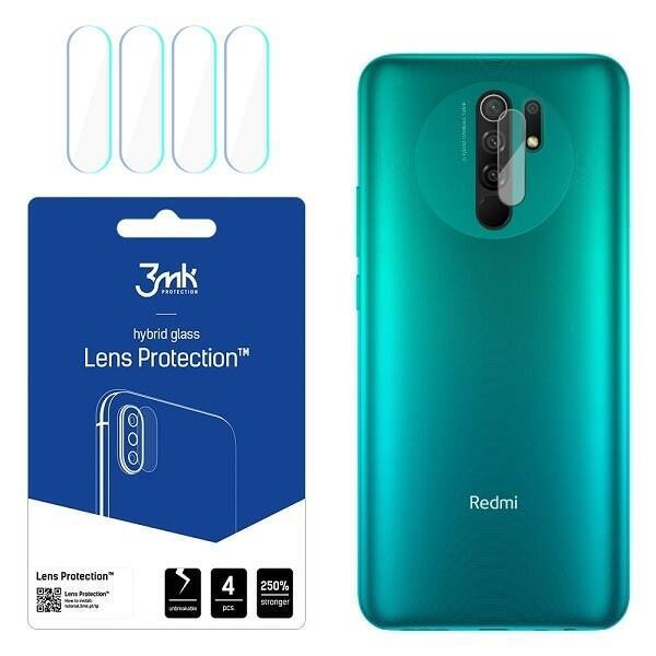 HYBRID GLASS 3MK FLEXIBLE GLASS LENS XIAOMI REDMI 9 FOR CAMERA 4 PCS.