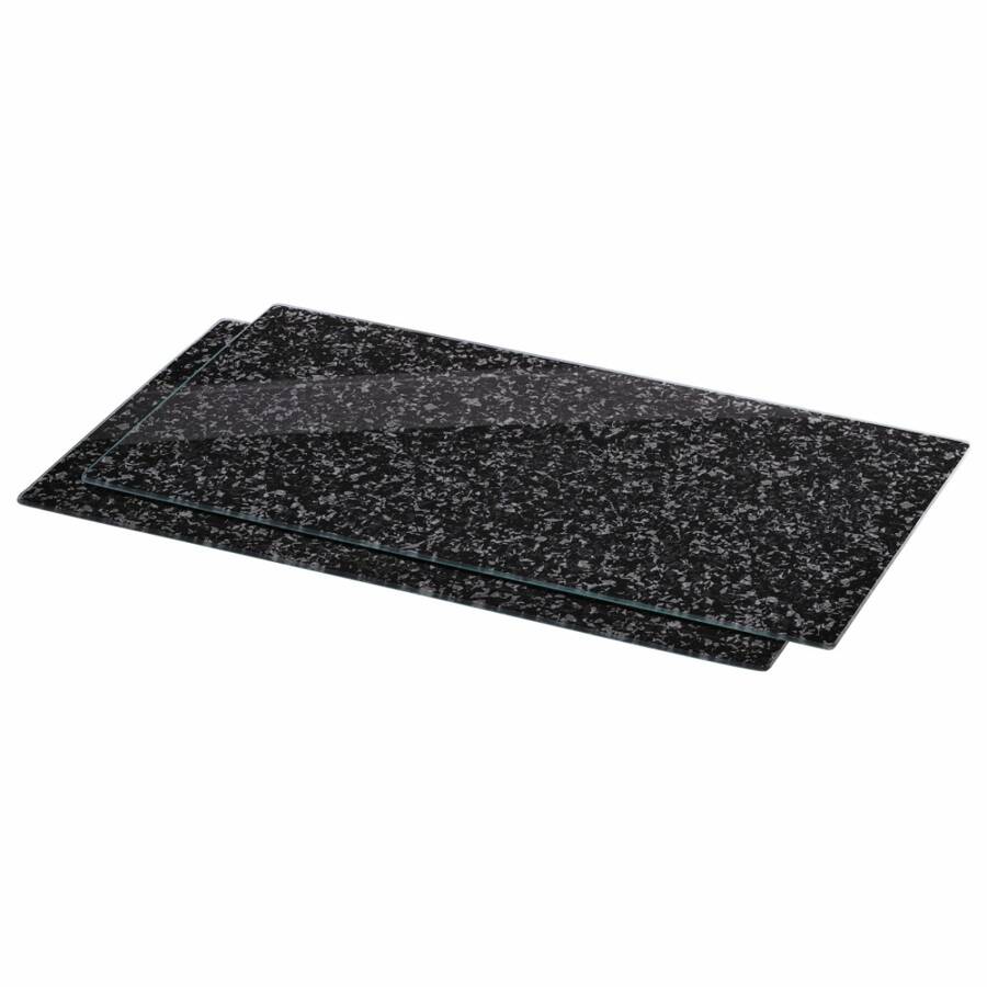 Hama Xavax Granite Design Multi Glass Cutting Boards Pack of 2