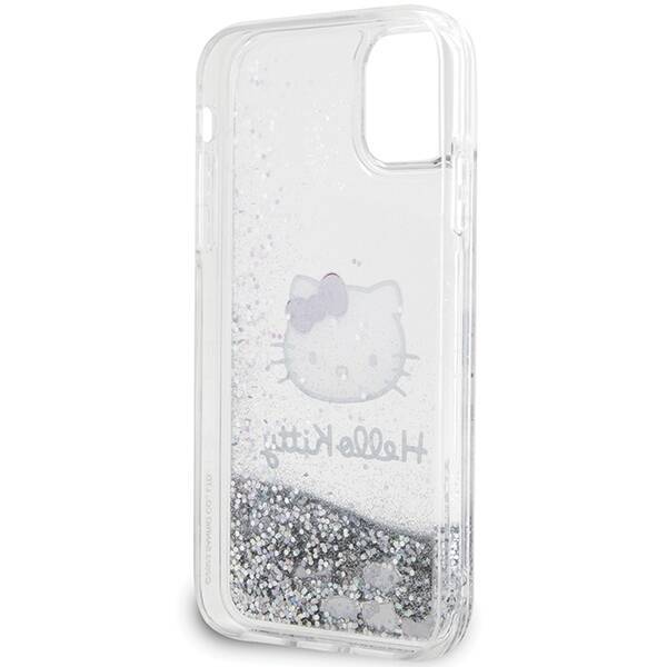 Hello Kitty HKHCN61LIKHET iPhone 11 / Xr 6.1" srebrny/silver hardcase Liquid Glitter Charms Kitty Head