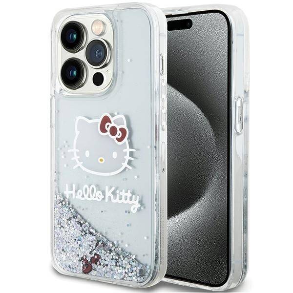 Hello Kitty HKHCP13XLIKHET iPhone 13 Pro Max 6.7" srebrny/silver hardcase Liquid Glitter Charms Kitty Head