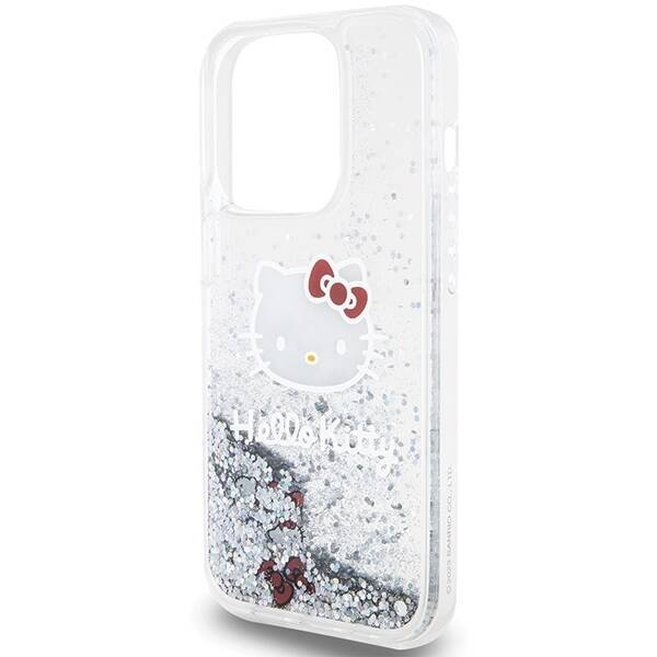 Hello Kitty HKHCP13XLIKHET iPhone 13 Pro Max 6.7" srebrny/silver hardcase Liquid Glitter Charms Kitty Head