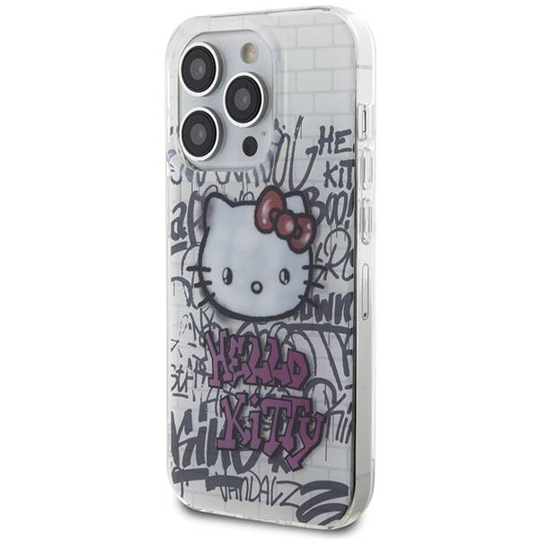 Hello Kitty HKHCP14XHDGPHT iPhone 14 Pro Max 6.7" biały/white hardcase IML Kitty On Bricks Graffiti