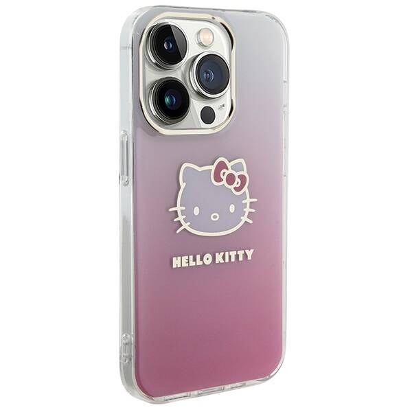 Hello Kitty HKHCP15LHDGKEP iPhone 15 Pro 6.1" różowy/pink hardcase IML Gradient Electrop Kitty Head