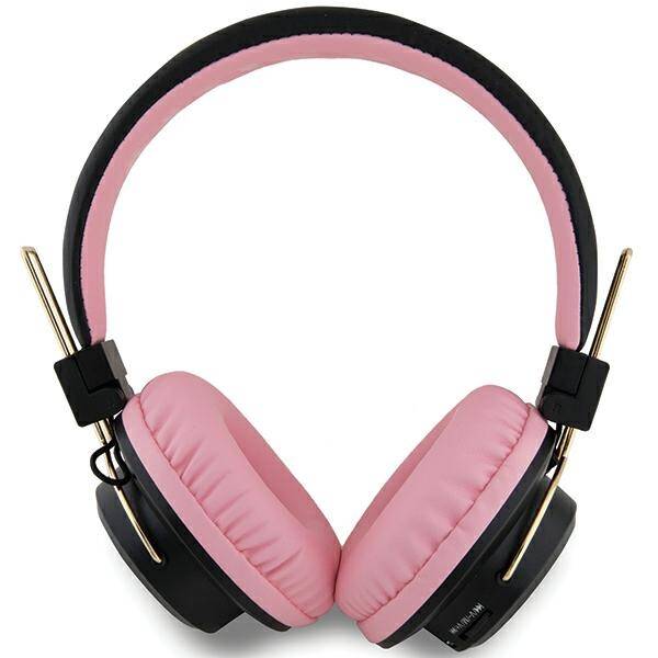 Hello Kitty słuchawki nauszne Bluetooth HKBH9KHLMP różowe/pink Metal Logo