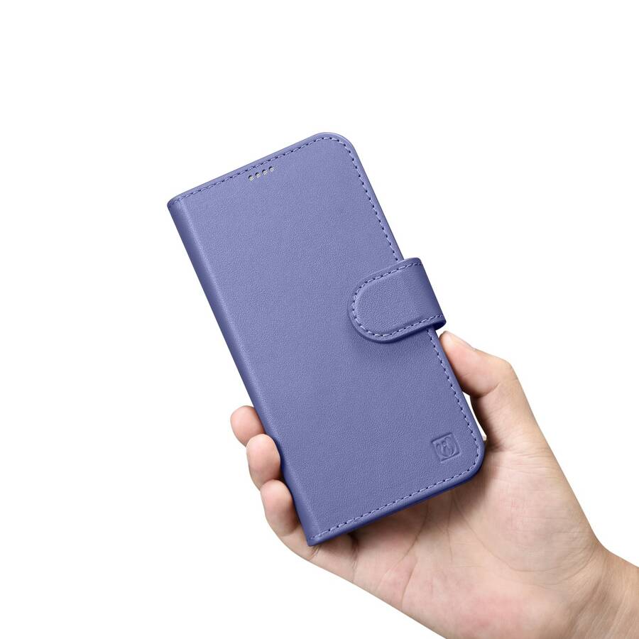 ICARER WALLET CASE 2IN1 COVER IPHONE 14 PRO ANTI-RFID LEATHER FLIP CASE LIGHT PURPLE (WMI14220726-LP)