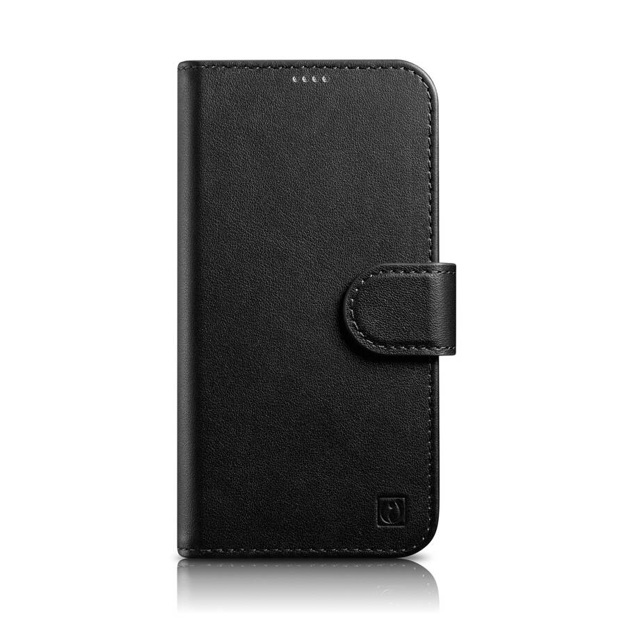 ICARER WALLET CASE 2IN1 COVER IPHONE 14 PRO MAX LEATHER FLIP COVER ANTI-RFID BLACK (WMI14220728-BK)