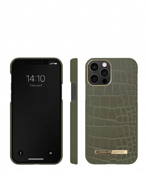 IDEAL OF SWEDEN IDACAW21-I2061-327 IPHONE 12/12 PRO CASE KHAKI CROCO