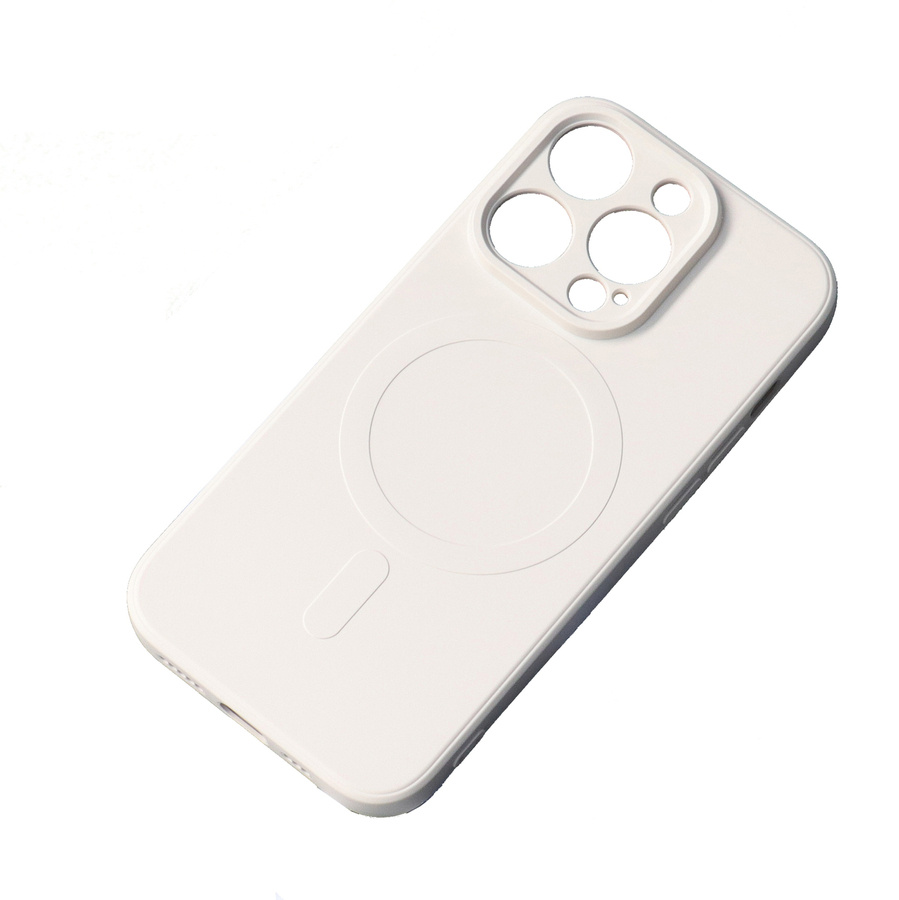 IPHONE 13 SILICONE CASE MAGSAFE - BEIGE