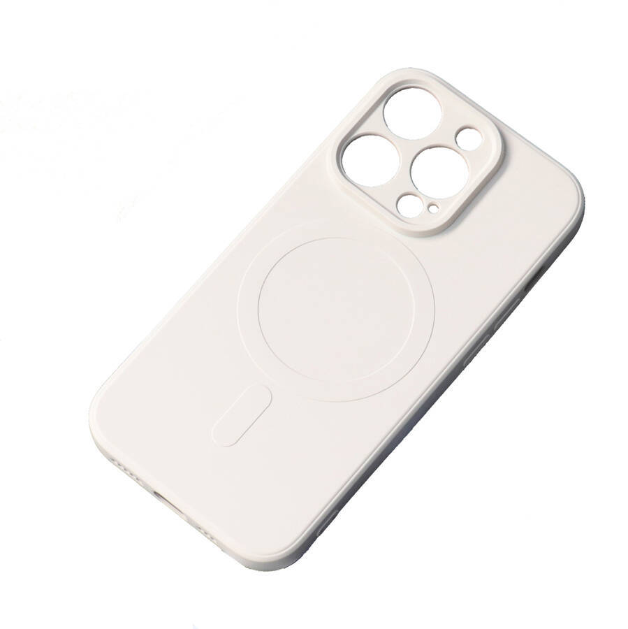 IPHONE 14 SILICONE CASE MAGSAFE - BEIGE