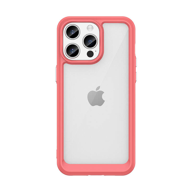 IPHONE 15 OUTER SPACE REINFORCED CASE WITH A FLEXIBLE FRAME - RED